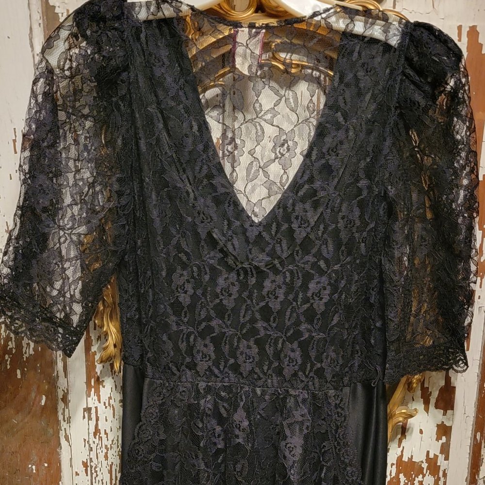 Vintage black lace dress